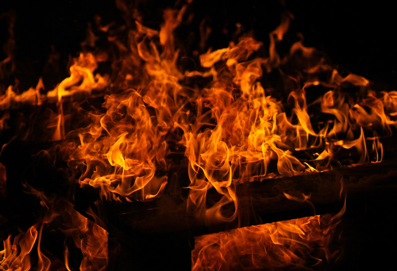 image of a fire burning 
