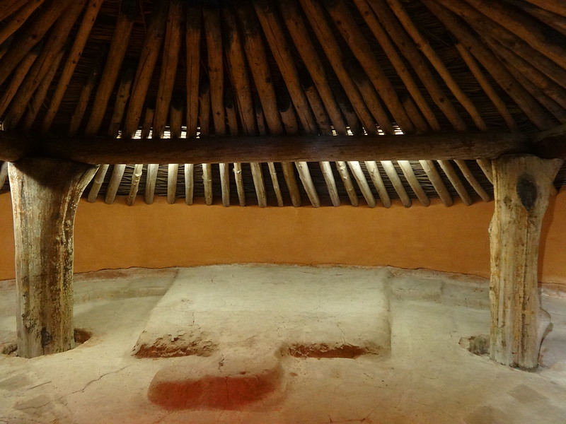 interior of an ancient American Indian earth lodge