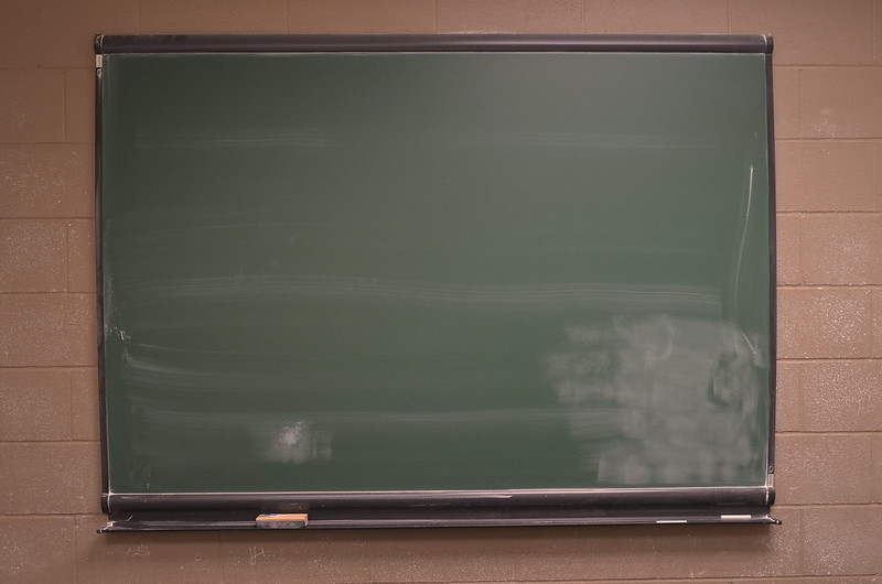 wiped chalkboard 