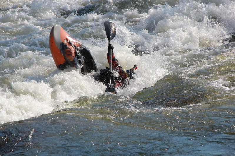 kayaker taking a spill