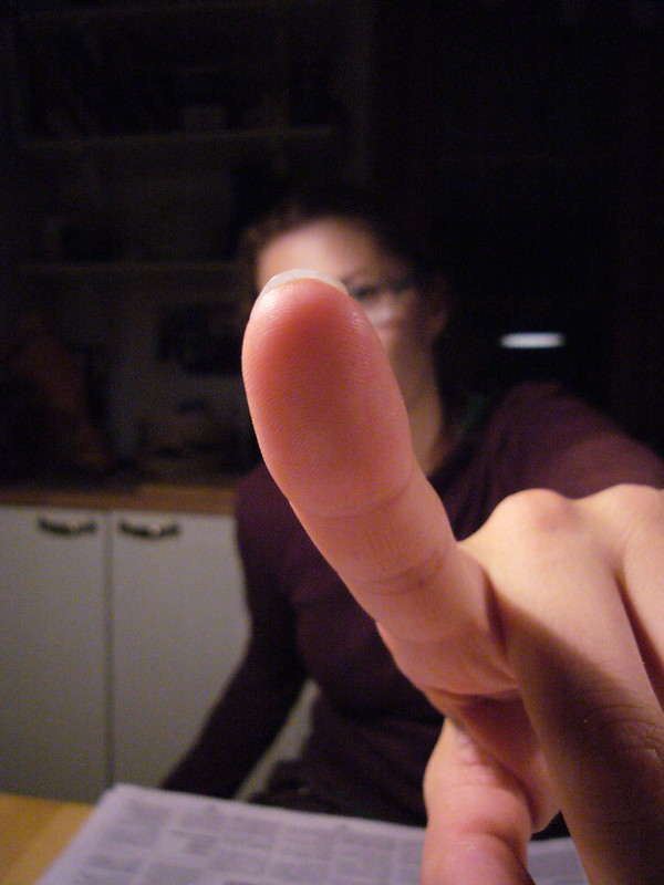 index finger aimed at viewer