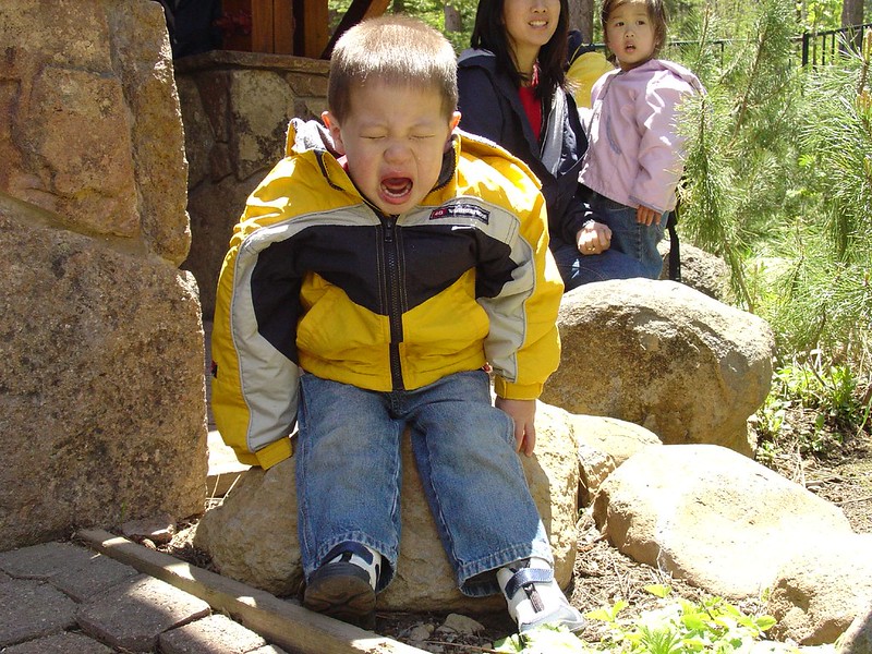 little boy throwing a tantrum